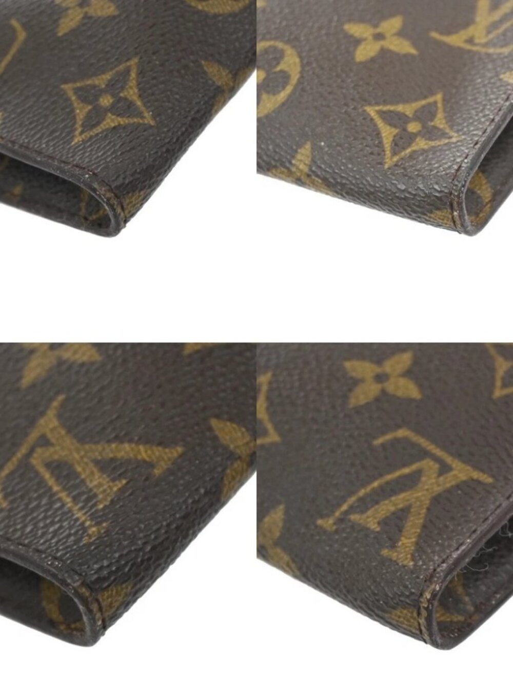 LOUIS VUITTON LV Logo Bucket GM Pouch Bag Monogram Leather Brown Gold 04KP602 - Picture 7 of 13